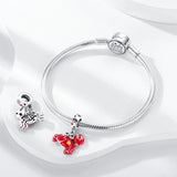 925 Sterling Silver Glow in the Dark Cancer Charm for Bracelets Jewelry Women
