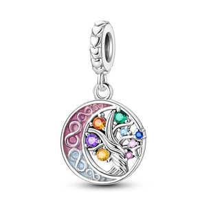 925 Sterling Silver Tree of Life Charm for Bracelets Fine Jewelry Women Pendant