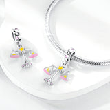 925 Sterling Silver Glow in the Dark Libra Charm for Bracelets Jewelry Women Pendanr