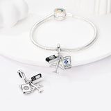 925 Sterling Silver World Traveller Charm for Bracelets Fine Jewelry Women Pendant