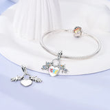 925 Sterling Silver Girl and Boy Charm for Bracelets Fine Jewelry Women Pendant