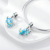925 Sterling Silver Glow in the Dark Taurus Charm for Bracelets Jewelry Women