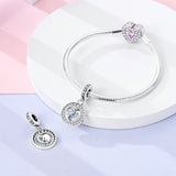 925 Sterling Silver Heart Charm for Bracelets Fine Jewelry Women Pendant
