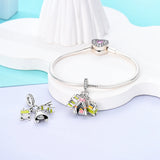 925 Sterling Silver Camping Charm for Bracelets Fine Jewelry Women Pendant