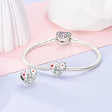 925 Sterling Silver Pure Love Charm for Bracelets Fine Jewelry Women