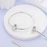 925 Sterling Silver I love Perfume Clasp Bracelet for Charms Jewelry Women
