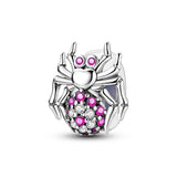 925 Sterling Silver Spider Charm for Bracelets Fine Jewelry Women