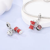 925 Sterling Silver Coffee Time Charm for Bracelets Fine Jewelry Women Pendant