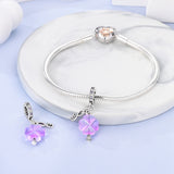 925 Sterling Silver Family Forever Charm for Bracelets Fine Jewelry Women Pendant