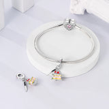 925 Sterling Silver Cake Charm for Bracelets Fine Jewelry Women Pendant