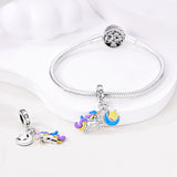 925 Sterling Silver Unicorn Charm for Bracelets Fine Jewelry Women Pendant