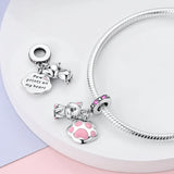 925 Sterling Silver Kitty Cat Charm for Bracelets Fine Jewelry Women Pendant