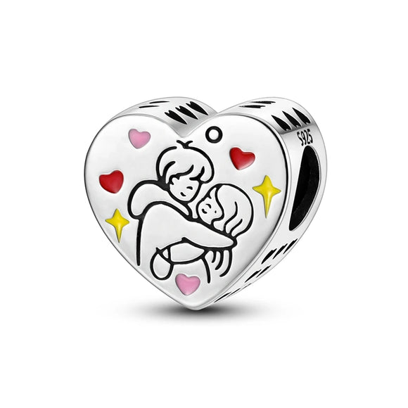 925 Sterling Silver Love You Forever Charm for Bracelets Jewelry Women Pendant