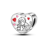 925 Sterling Silver Pure Love Charm for Bracelets Fine Jewelry Women