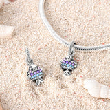 925 Sterling Silver Fish Charm for Bracelets Fine Jewelry Women Pendant