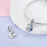 925 Sterling Silver Sisters on a Swing Charm for Bracelets Fine Jewelry Women Pendant