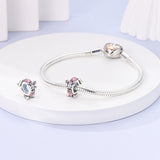 925 Sterling Silver Butterfly Spacer Charm for Bracelets Fine Jewelry Women Pendant