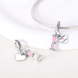 925 Sterling Silver Together Forever Charm for Bracelets Fine Jewelry Women Pendant