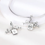 925 Sterling Silver Holy Bible Charm for Bracelets Fine Jewelry Women Pendant