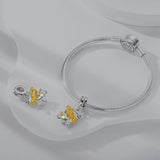925 Sterling Silver Glow in the Dark Leo Charm for Bracelets Jewelry Women