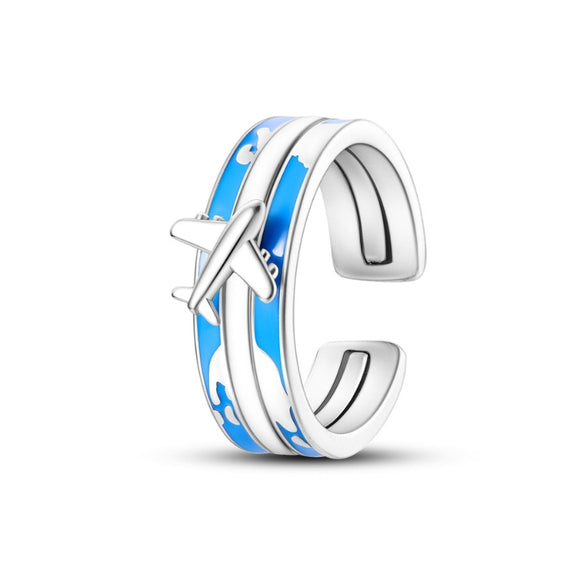 925 Sterling Silver Travel the World Ring