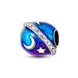 925 Sterling Silver Universe Charm for Bracelets Fine Jewelry Women Pendant