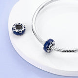 925 Sterling Silver Night sky Spacer Charm for Bracelets Fine Jewelry Women