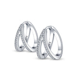 925 Sterling Silver Douple Hoop Earrings