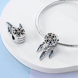 925 Sterling Silver Butterfly Dream Catcher Charm