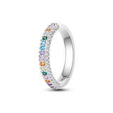 925 Sterling Silver Rainbow Ring
