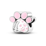 925 Sterling Silver Friends Forever Paw Charm