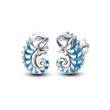 925 Sterling Silver Changing Color Chameleon Earrings Fine Jewelry Women