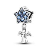 925 Sterling Silver Guardian Angel Charm for Bracelets Women Pendant