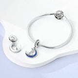 925 Sterling Silver Glow in the Dark Cats Charm for Bracelets Women Pendant