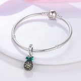 924 Sterling Silver Pineapple Charm for Bracelets Fine Jewelry Women 