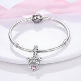 925 Sterling Silver Angels Charm for Bracelets Fine Jewelry Women Pendant