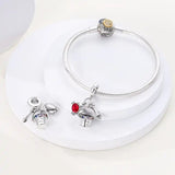 925 Sterling Silver Beach Charm for Bracelets Fine Jewelry Women