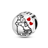 925 Sterling Silver Best Friend Charm for Bracelets Fine Jewelry Women Pendant Dog