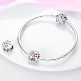 925 Sterling Silver Best Friend Charm for Bracelets Fine Jewelry Women Pendant Dog