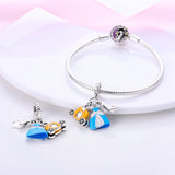 925 Sterling Silver Going to the Ball Charm for Bracelets Fine Jewelry Women Pendant