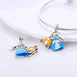 925 Sterling Silver Going to the Ball Charm for Bracelets Fine Jewelry Women Pendant