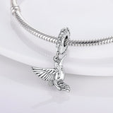 925 Sterling Silver Hummingbird Charm for Bracelets Fine Jewelry Charm Pendant