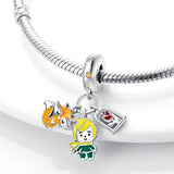 925 Sterling Silver Little Prince Charm for Bracelets Fine Jewelry Women Pendant