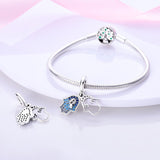 925 Sterling Silver Protection Hand Charm for Bracelets Fine Jewelry Women Pendant