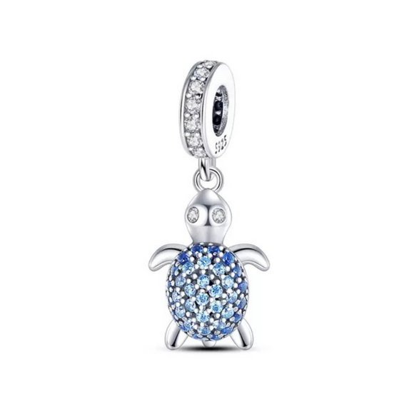 925 Sterling Silver Turtle Charm for Bracelets Fine Jewelry Women