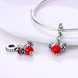 925 Sterling Silver Pomegranate Charm for Bracelets Fine Jewelry Women Pendant Necklace