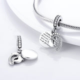 925 Sterling Silver Baby Love Charm for Bracelets Fine Jewelry Women Pendant