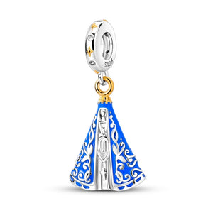 925 Sterling Silver Our Lady of Aparecida Dangle Charm for Bracelets Fine Jewelry Women Pendant