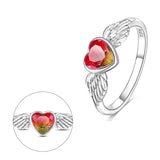 925 Sterling Silver Guardian Angel Ring for Women Fine Jewelry Fashion Accessory