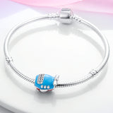 925 Sterling Silver Airplane Charm for Bracelets Fine Jewelry Women Pendant